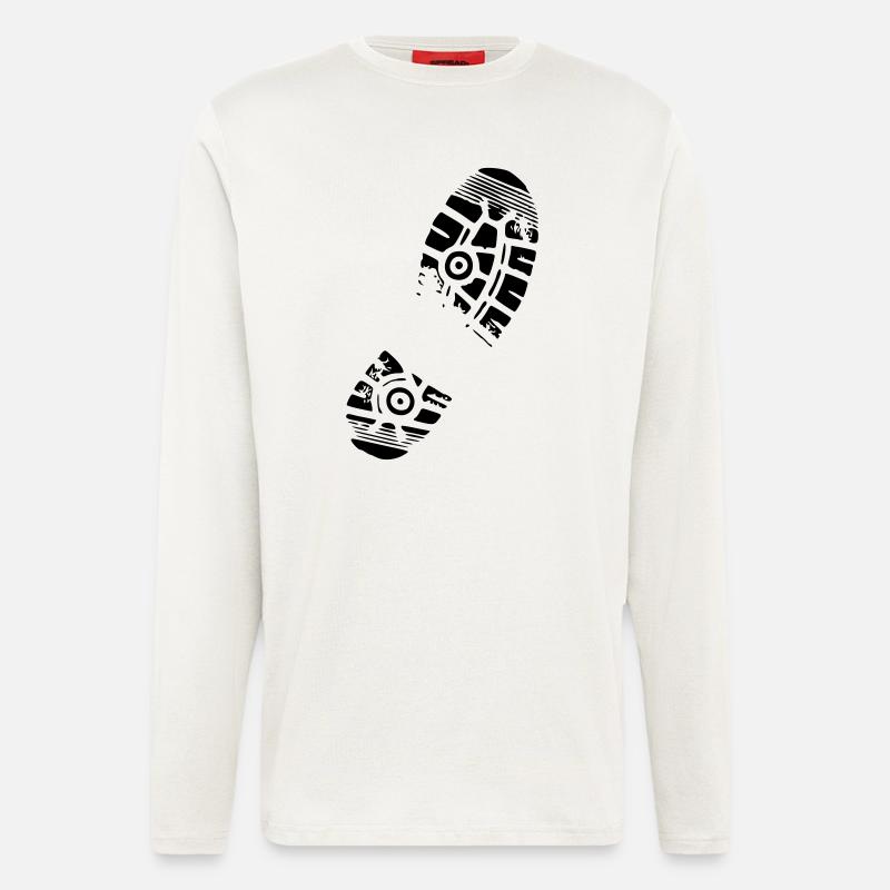 shoeprint - Langarmshirt - made by SPREAD  - OFF WHITE