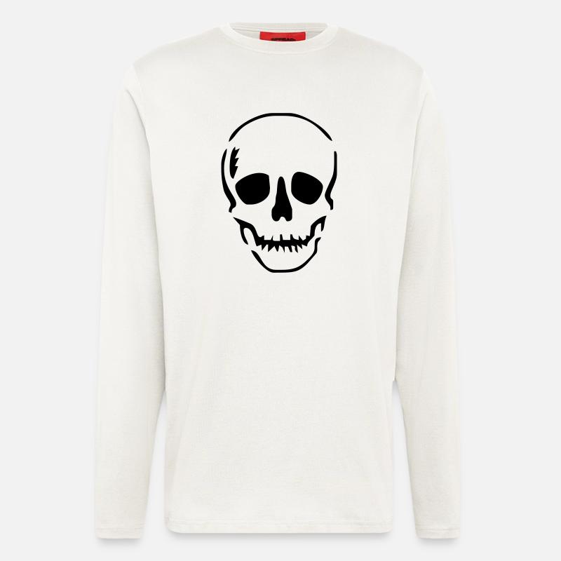 Schädel - Langarmshirt - made by SPREAD  - OFF WHITE