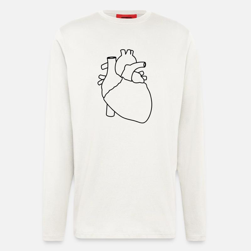 Herz - Langarmshirt - made by SPREAD  - OFF WHITE
