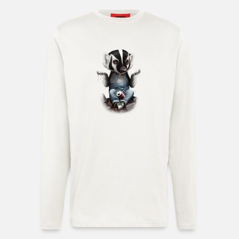 HONIGDACHS SORGEN NICHT - Langarmshirt - made by SPREAD  - OFF WHITE