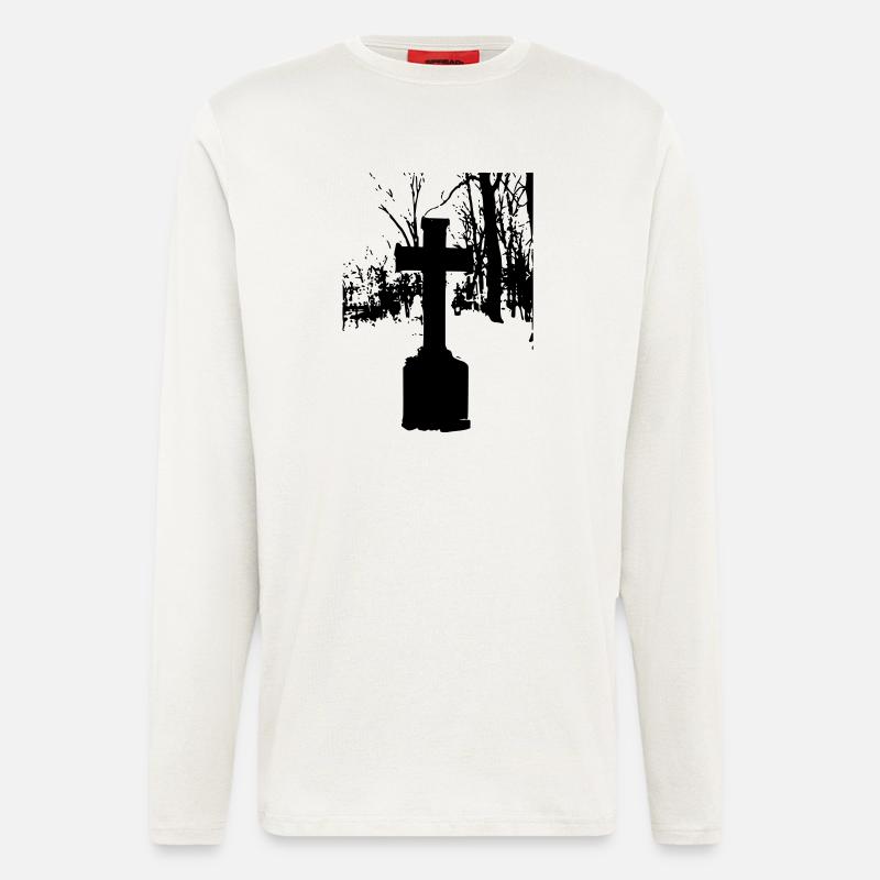 Grabstein - Langarmshirt - made by SPREAD  - OFF WHITE