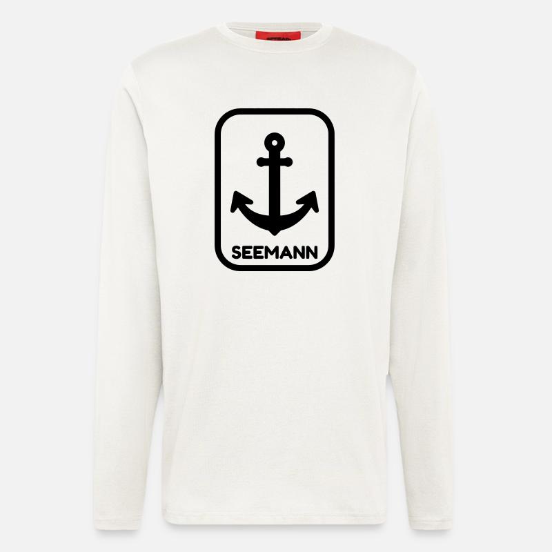 Seemann / Boot / Seebär / Segelboot - Langarmshirt - made by SPREAD  - OFF WHITE
