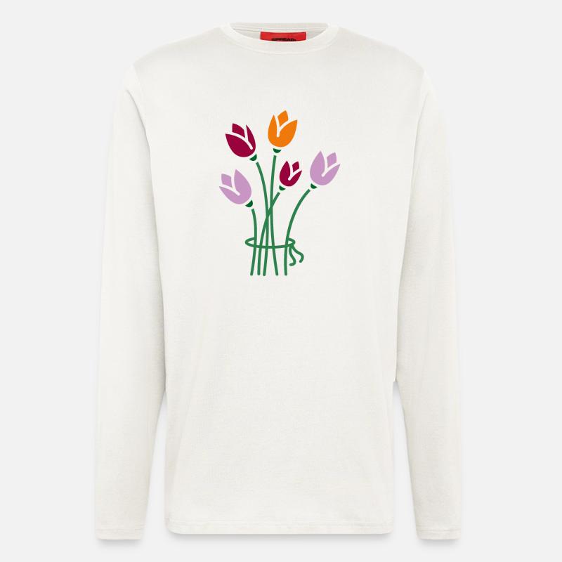 Blumen - Langarmshirt - made by SPREAD  - OFF WHITE