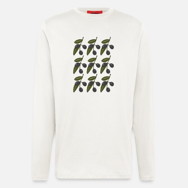 Olive branch pattern - Longsleeve - made by SPREAD  - OFF WHITE