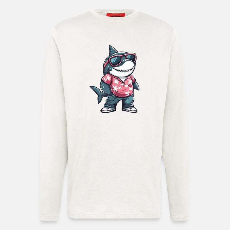 Hai Comic Cool Sommer - Langarmshirt - made by SPREAD  - OFF WHITE