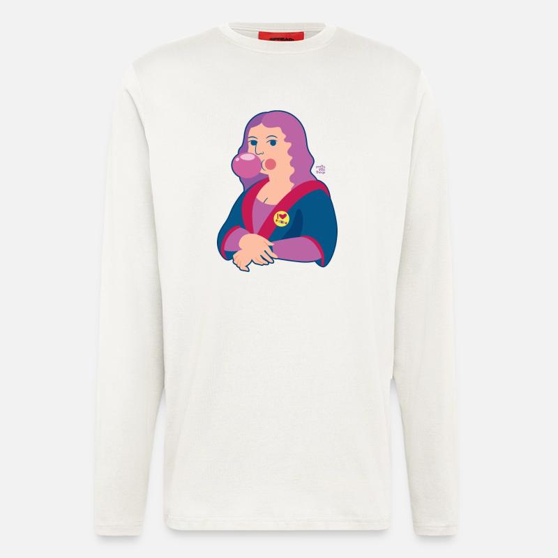 Mona Lisa Chicle - Langarmshirt - made by SPREAD  - OFF WHITE