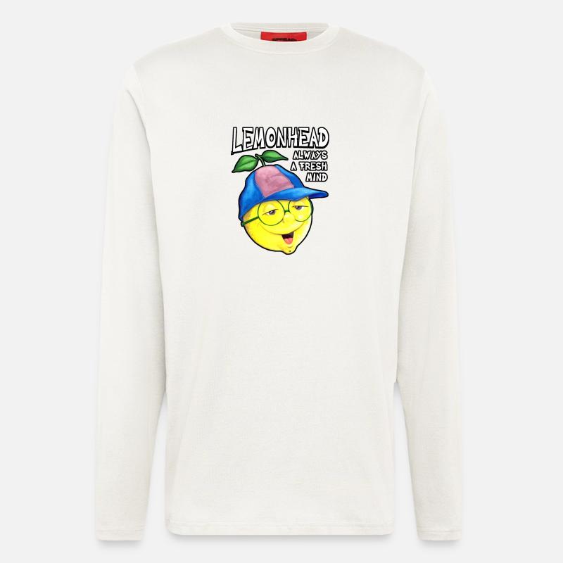 Lemonhead, immer ein frischer Geist - Langarmshirt - made by SPREAD  - OFF WHITE