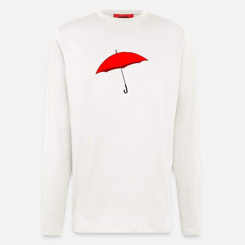 Roter Regenschirm - Langarmshirt - made by SPREAD  - OFF WHITE