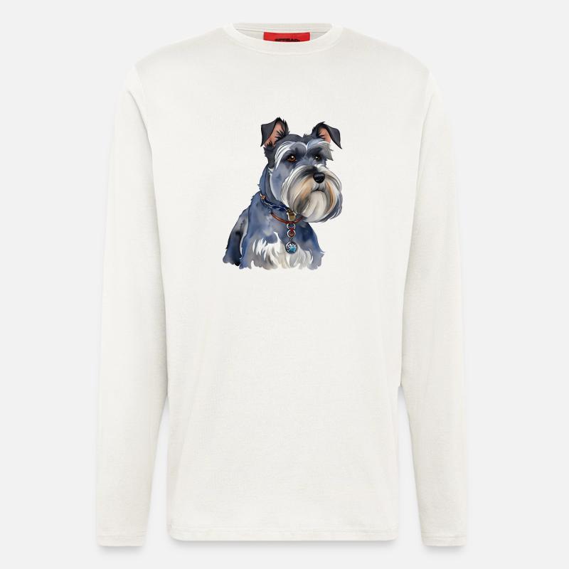 Schnauzer - Langarmshirt - made by SPREAD  - OFF WHITE