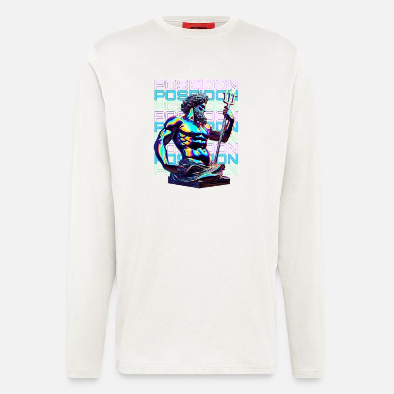 Neon Poseidon Trident - Langarmshirt - made by SPREAD  - OFF WHITE