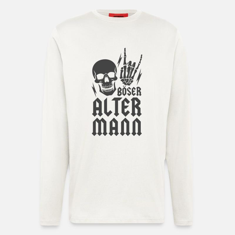Böser alter Mann - Langarmshirt - made by SPREAD - OFF WHITE