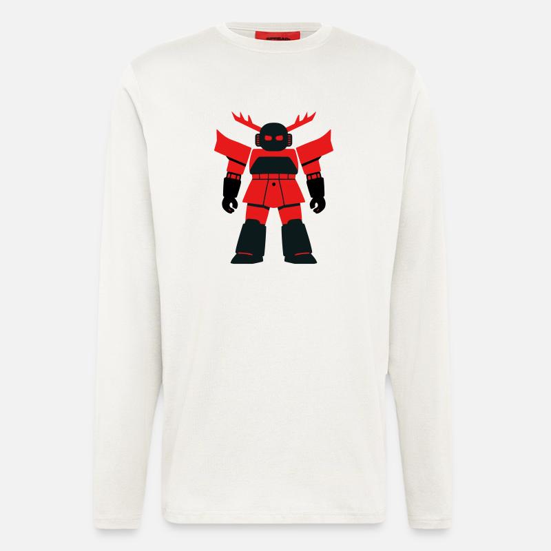 Samurai Robo mit Geweih - Langarmshirt - made by SPREAD  - OFF WHITE