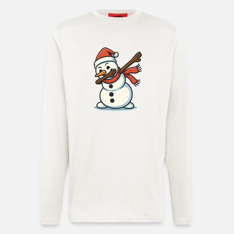 Dabbing Schneemann Dab - Langarmshirt - made by SPREAD  - OFF WHITE