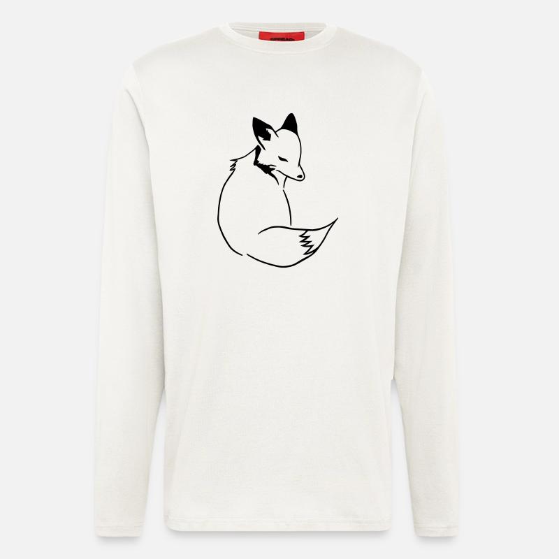 Fox Comic: Smart, Foxy & Manga Style - Longsleeve - made by SPREAD  - OFF WHITE