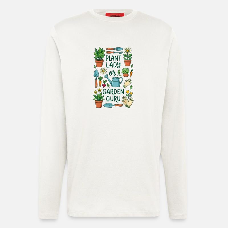 Der Pflanzenliebhaber oder Gartenexperte - Langarmshirt - made by SPREAD  - OFF WHITE