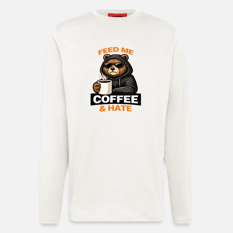 Grumpy Bear Kaffee-Einstellung - Langarmshirt - made by SPREAD  - OFF WHITE