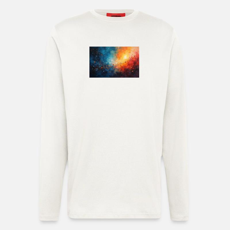 Cosmic Dawn Abstract Splash - Langarmshirt - made by SPREAD  - OFF WHITE