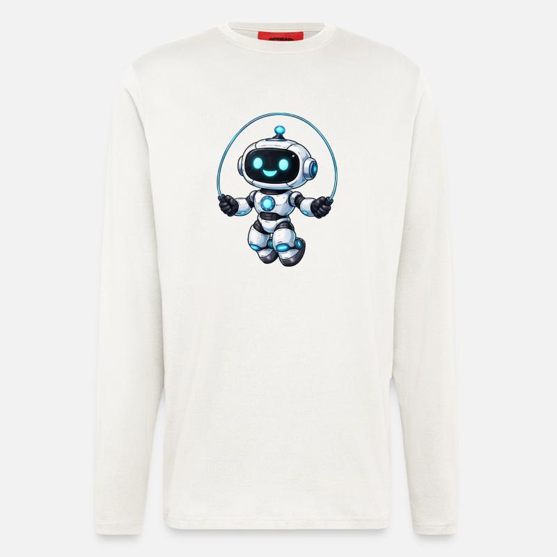 Seilspringen Roboter-Springer - Langarmshirt - made by SPREAD  - OFF WHITE