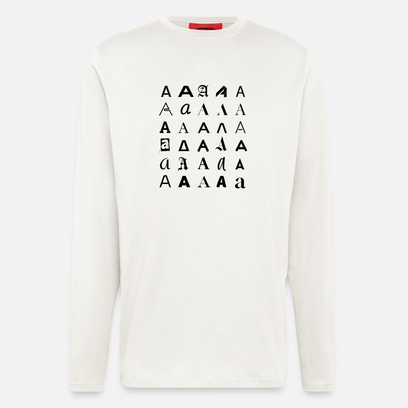 Typografie: Ein Buchstabenvariationsdesign. - Langarmshirt - made by SPREAD  - OFF WHITE
