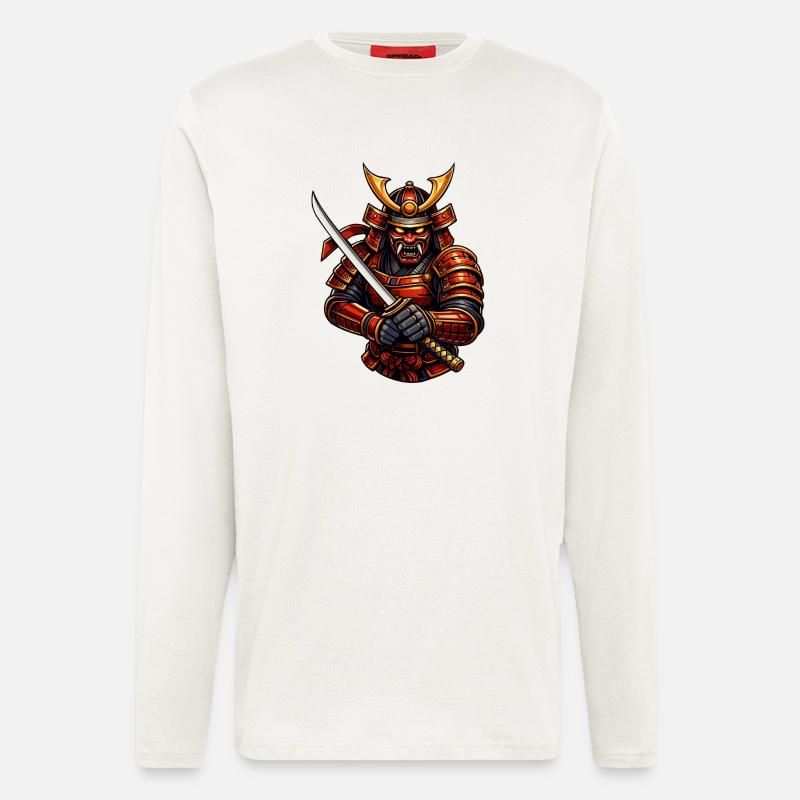 Martial Arts Samurai with Sword - Longsleeve - made by SPREAD  - OFF WHITE