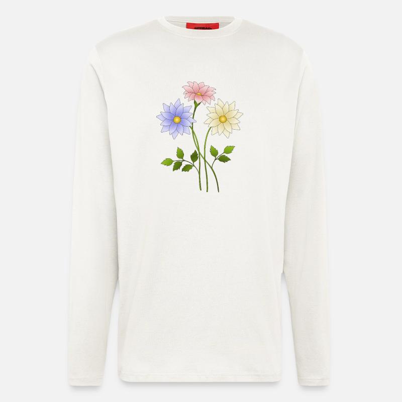 Blumen - Langarmshirt - made by SPREAD  - OFF WHITE