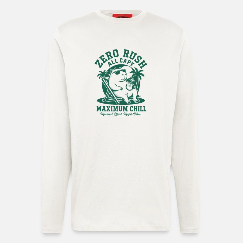 Zero Rush Capybara Chill - Longsleeve - made by SPREAD - OFF WHITE