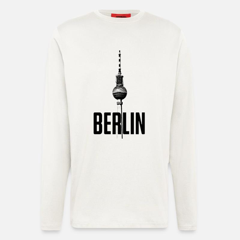 Fernsehturm Berlin - Langarmshirt - made by SPREAD  - OFF WHITE