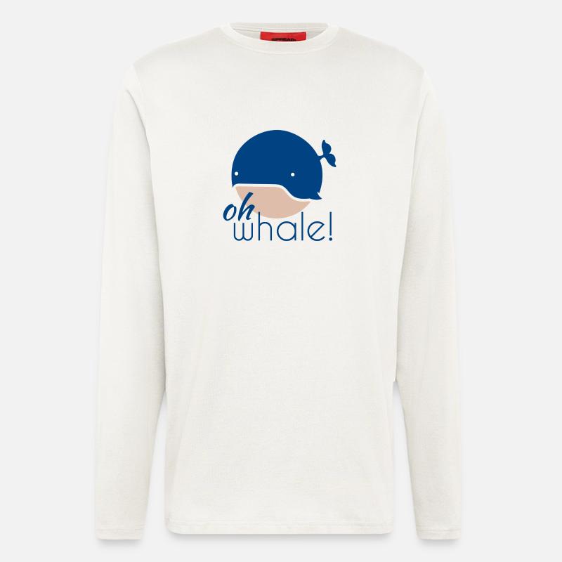 Oh whale! - Langarmshirt - made by SPREAD  - OFF WHITE
