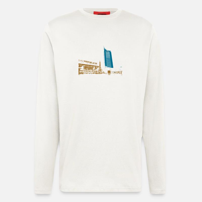 Leipzig Gewandhaus Uni Riese Geschenkidee - Langarmshirt - made by SPREAD  - OFF WHITE