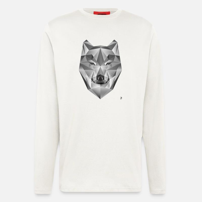 AD Grey Wolf - Langarmshirt - made by SPREAD  - OFF WHITE