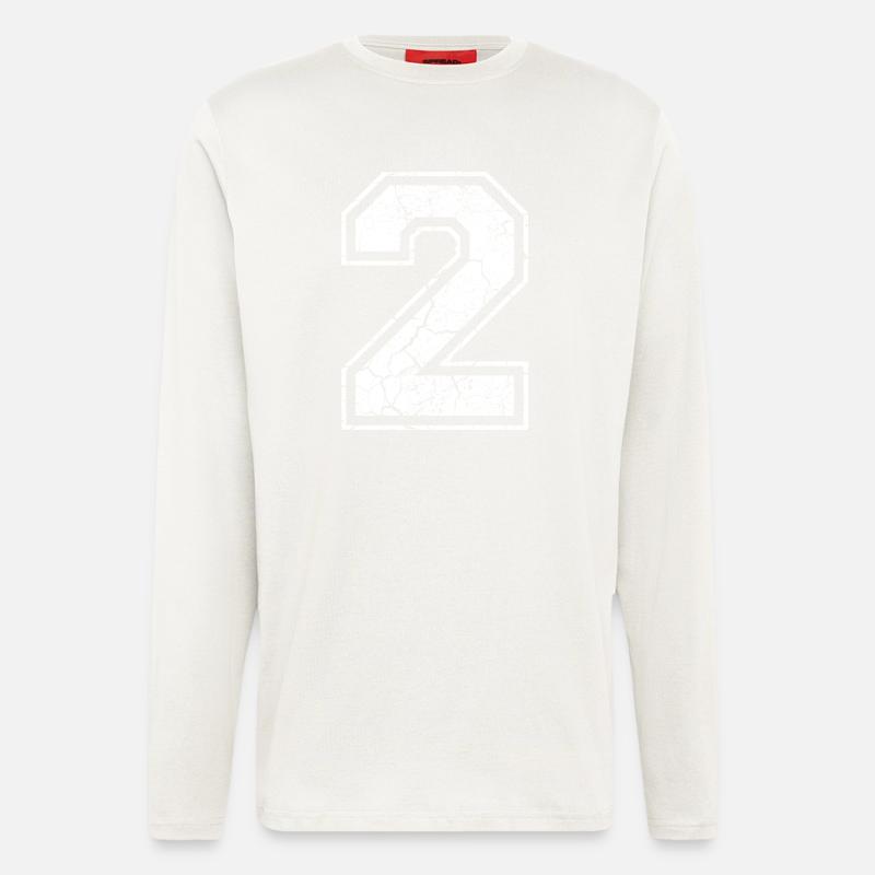2 two zwei white weiss (fr) - Manches longues bio décontracté fabriqué en UE - OFF WHITE