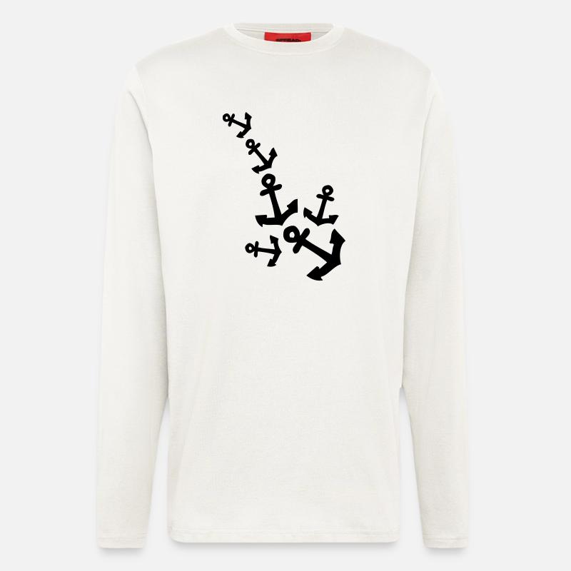 Anchor pattern line - Longsleeve - made by SPREAD  - OFF WHITE