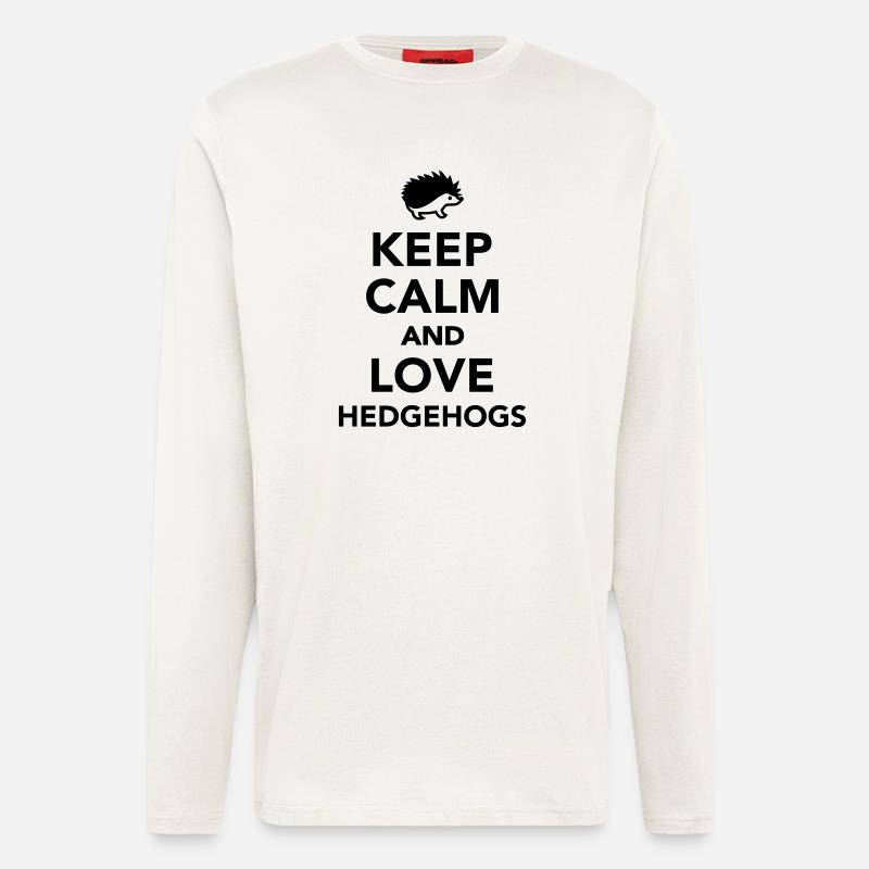 Keep calm and love hedgehogs - Longsleeve - made by SPREAD  - OFF WHITE