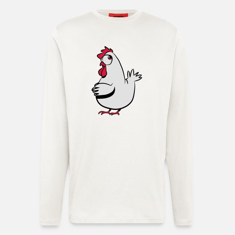 Poulet Lapointe - Manches longues bio décontracté fabriqué en UE - OFF WHITE