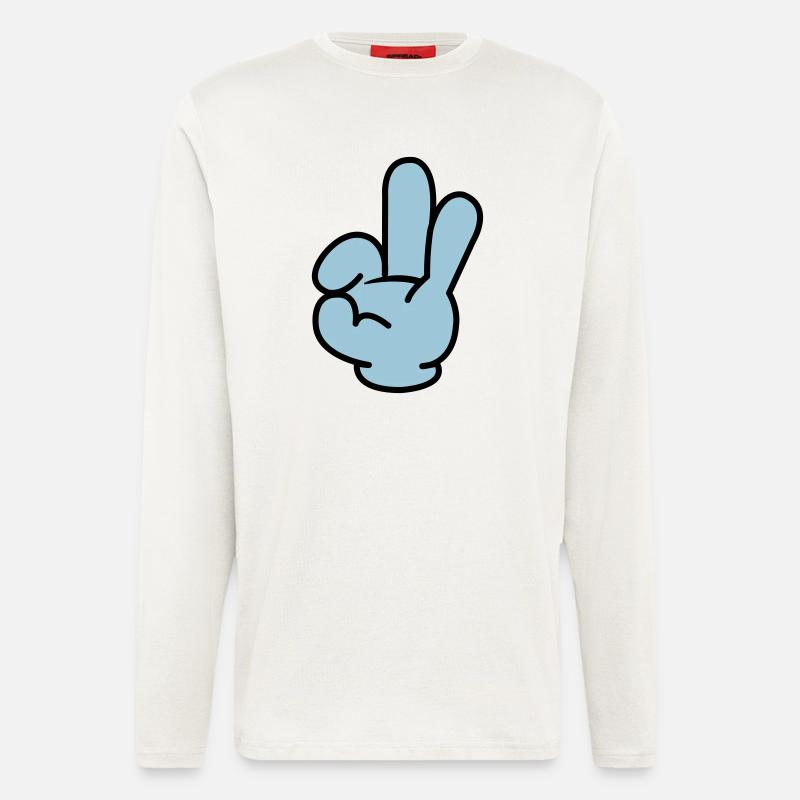 hand_comic_02 - Longsleeve - made by SPREAD  - OFF WHITE