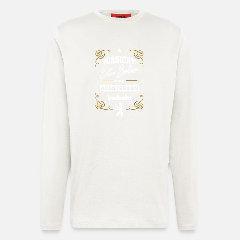 berliner vom aussterben bedroht - Langarmshirt - made by SPREAD  - OFF WHITE