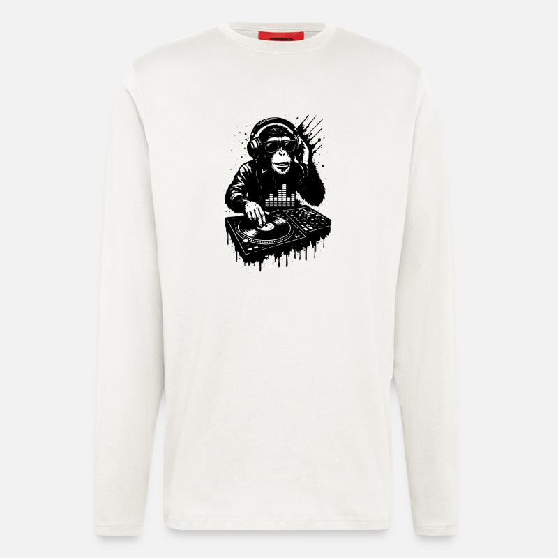 DJ Affe - Langarmshirt - made by SPREAD  - OFF WHITE