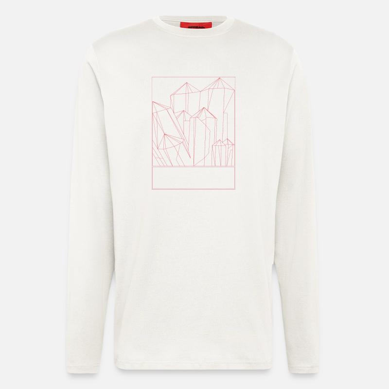 Kristall Rot - Langarmshirt - made by SPREAD  - OFF WHITE