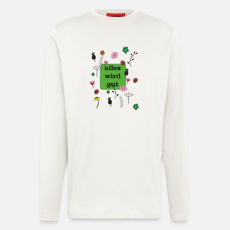 alles wird gut in grün - Langarmshirt - made by SPREAD - OFF WHITE