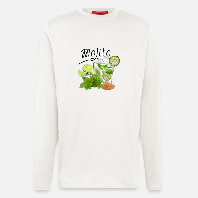 Mojito Drink ART - Langarmshirt - made by SPREAD - OFF WHITE