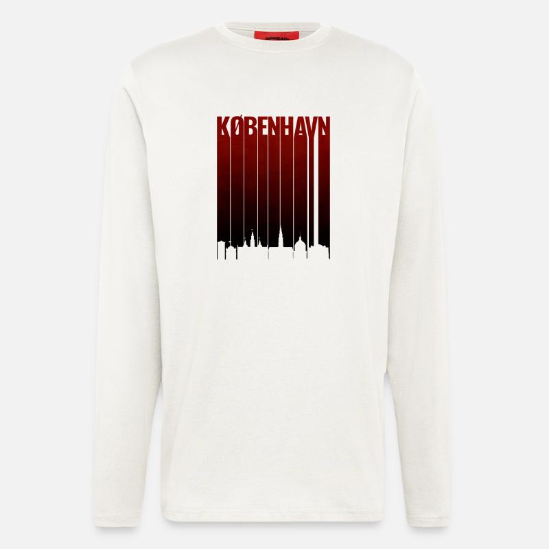 Kopenhagen Rotgradient Typo - Langarmshirt - made by SPREAD  - OFF WHITE