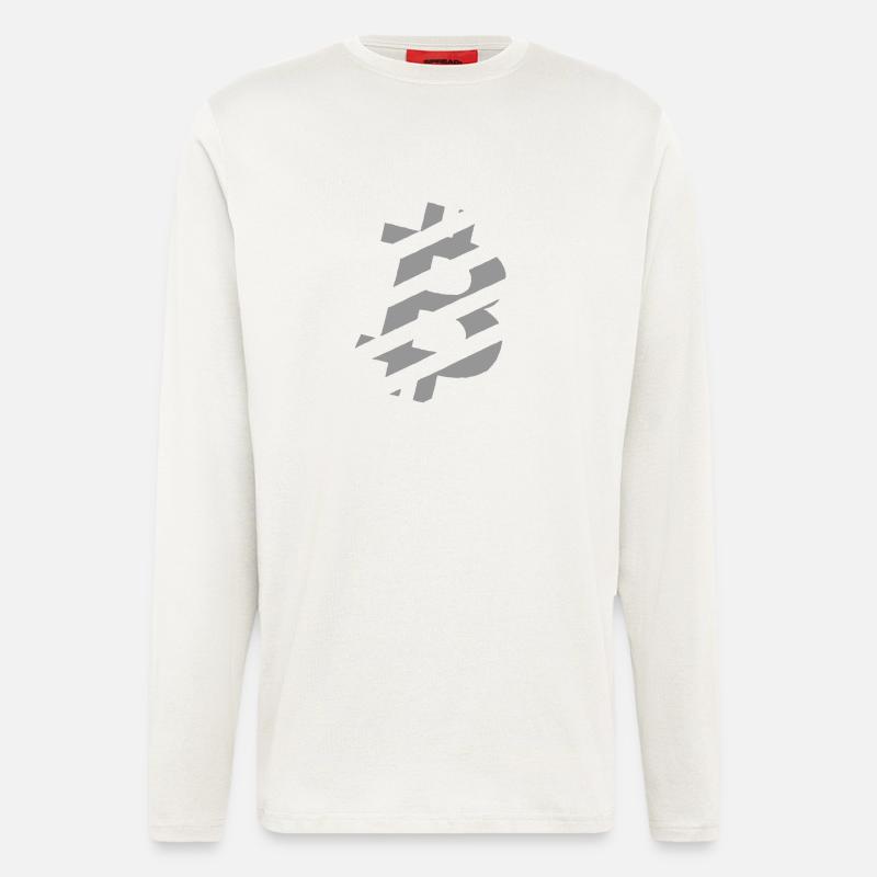 Bitcoin BTC Logo - Langarmshirt - made by SPREAD  - OFF WHITE