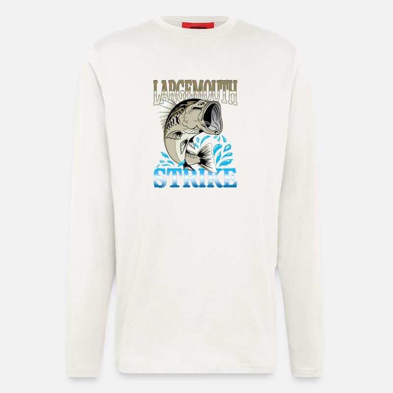 GROSSMAULBARSCH - SCHWARZBARSCH - LUNKERFISCH - Langarmshirt - made by SPREAD  - OFF WHITE
