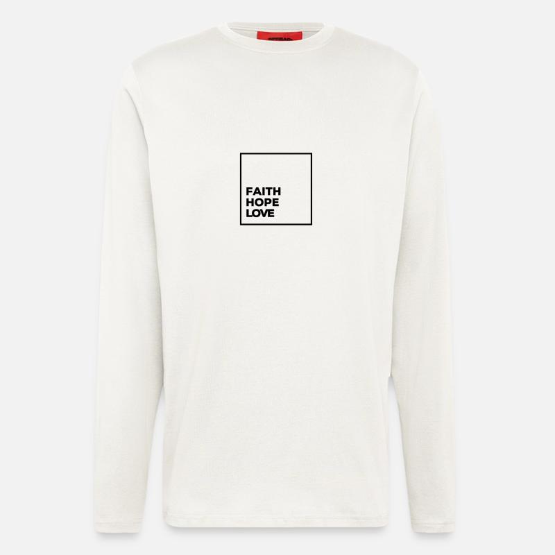 Glaube Hoffnung Liebe - Langarmshirt - made by SPREAD  - OFF WHITE