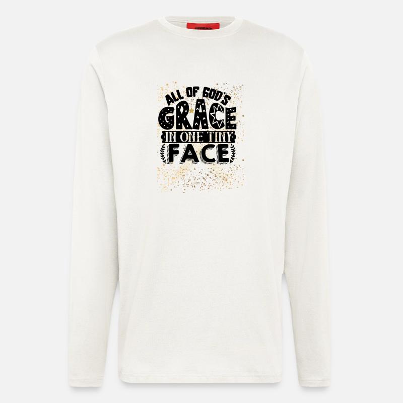 Goldenes Glitzern und glamouröses Konfetti - Langarmshirt - made by SPREAD  - OFF WHITE