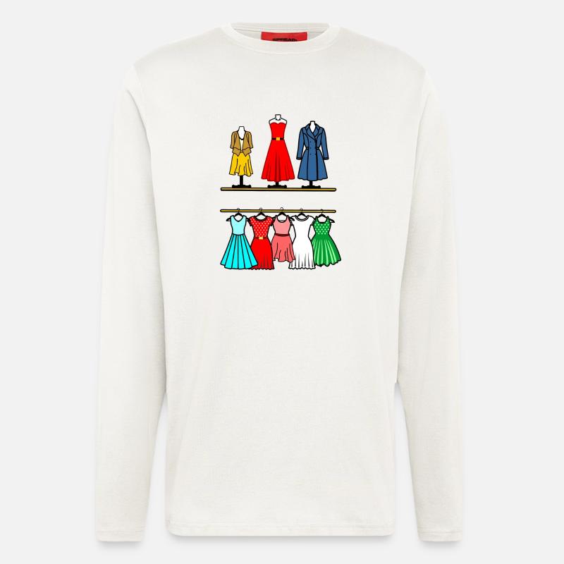 Kleidung mit Textraum - Langarmshirt - made by SPREAD  - OFF WHITE