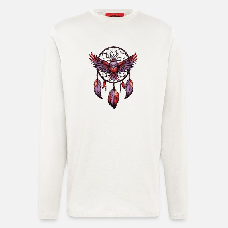 Traumfänger mit Vogel - Langarmshirt - made by SPREAD  - OFF WHITE