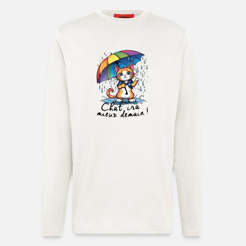 Cat Will Be Better Tomorrow - Longsleeve - made by SPREAD  - OFF WHITE