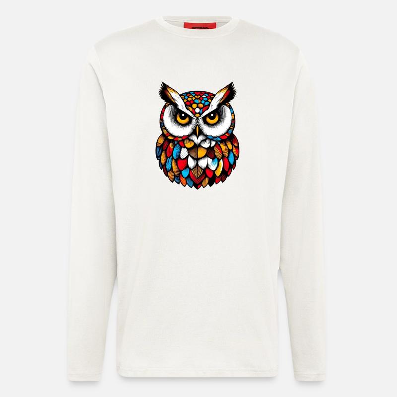 Eule - Langarmshirt - made by SPREAD  - OFF WHITE
