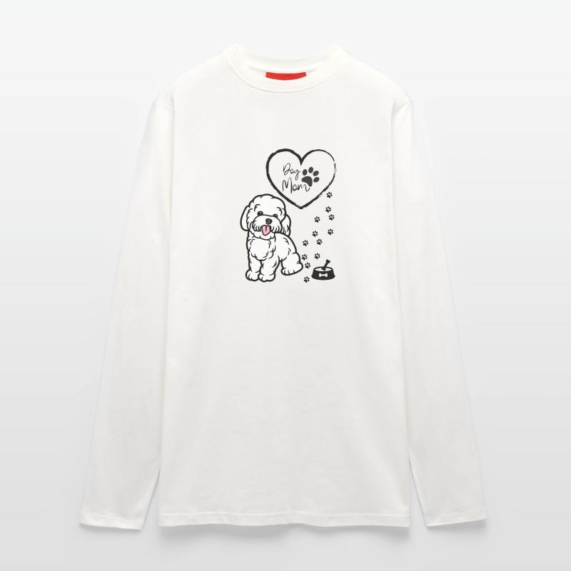 Pull mignon pour maman chien, pull chiot pour femme Manches longues bio décontracté fabriqué en UE